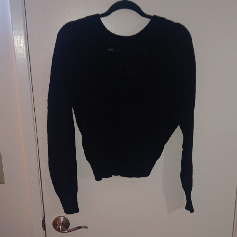 n:PHILANTHROPY Classic Black Knit Top
